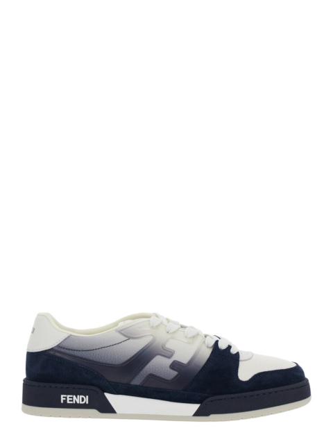 FENDI Fendi Men 'Fendi Match' Blue Low-Top Sneaker With Side Ff Logo And Faded Effect In Suede Man