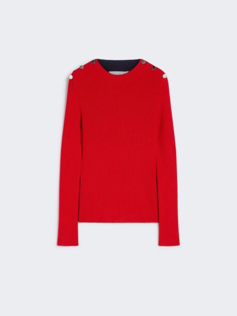 Sportmax Fitted jumper with buttons - RED