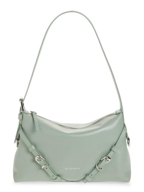 Givenchy Givenchy Mini Voyou Leather Shoulder Bag in 325-Greyish Green at Nordstrom