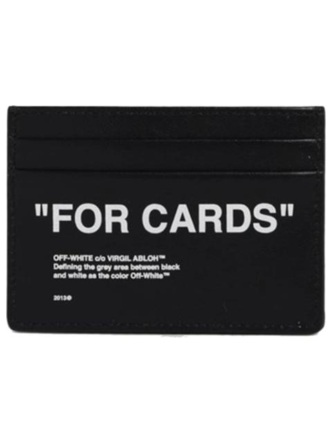 Off-White OFF-WHITE Quote "FOR CARDS" Card Holder (2 Slot) Black