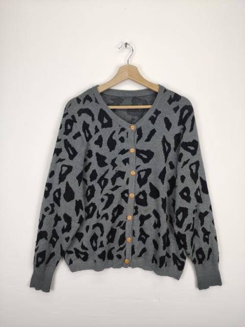 Other Designers Vintage - Vintage Leopard Cardigan Sweater Printed