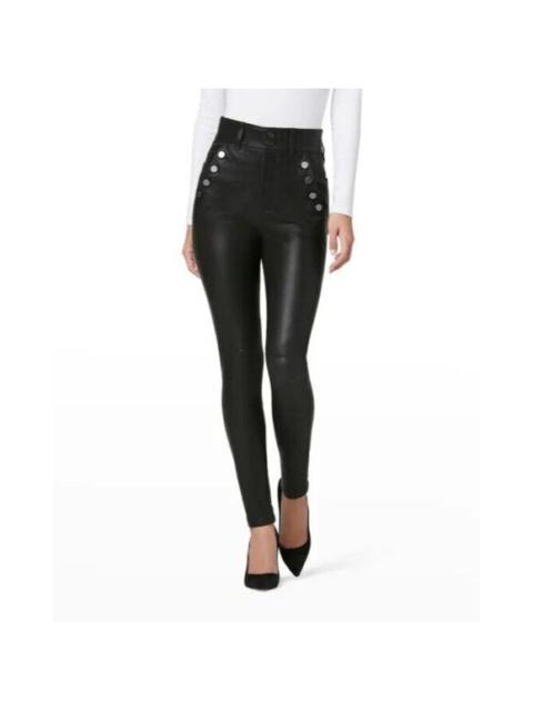 Joe's Jeans - Joe’s Jeans The Georgia High Rise Button Skinny Leather Pants SZ 32 NWT