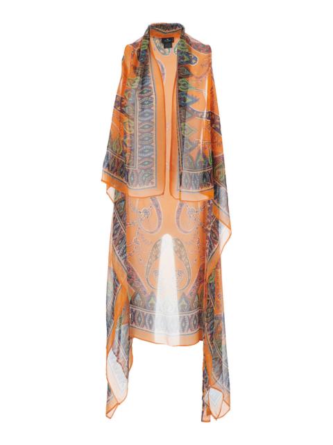 Etro Etro Women Printed Gilet 'Printed Gilet' With Orange Silk Details For Men