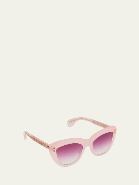 HOORSENBUHS® 24K Gold & Acetate Cat-Eye Sunglasses
