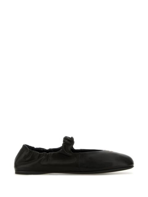 Miu Miu Miu Miu Women Black Nappa Leather Ballerinas