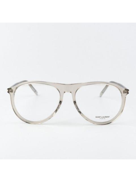 SAINT LAURENT Saint Laurent Men Eyeglasses Transparent Beige Pilot SL667OPT 003 BRAND NEW