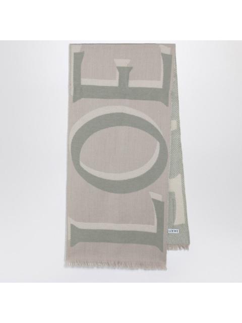 Loewe Loewe Beige Wool And Cashmere Scarf Women