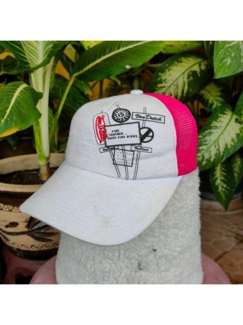 Other Designers Vintage VON DUTCH Embroidery Spellout Printed Trucker Cap