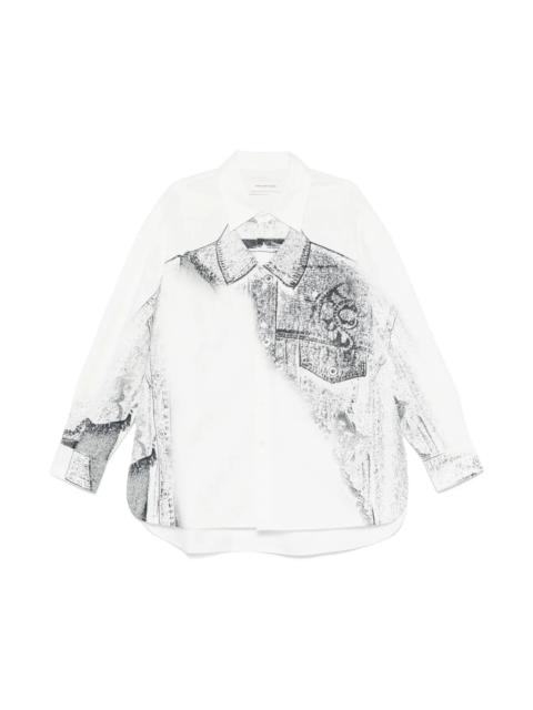 FENG CHEN WANG TROMPE L'OEIL-PRINT SHIRT