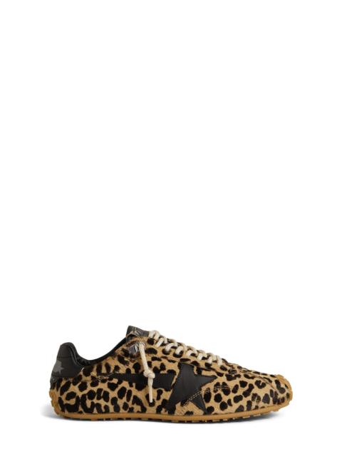 Golden Goose Golden Goose Marathon Speed Genuine Calf Hair Sneaker in Brown And Black Leo/Black at Nordstrom