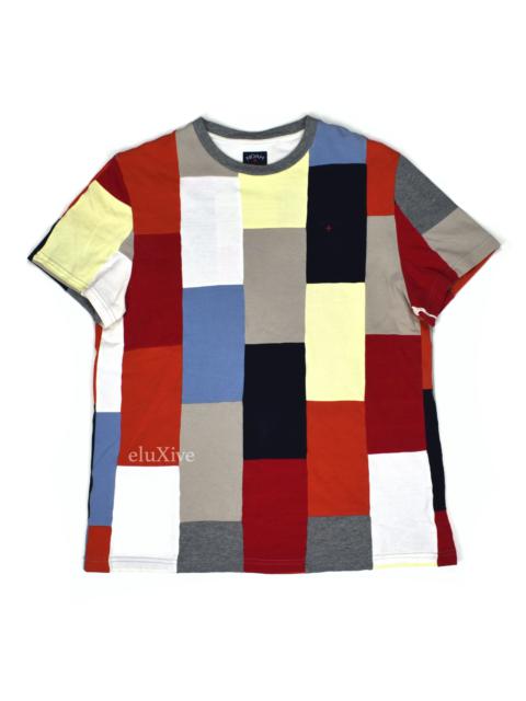 Noah Noah Patchwork Pique Logo Crewneck T-Shirt