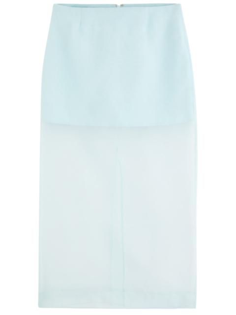 Zimmermann Zimmermann Crush Silk-organza Midi Skirt