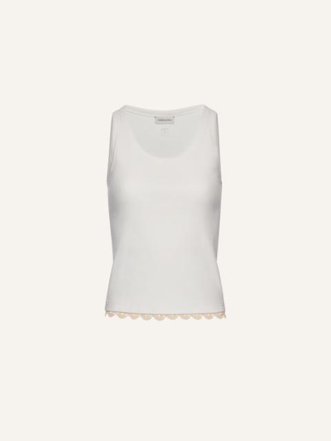 MAGDA BUTRYM Lace-detail tank top in white
