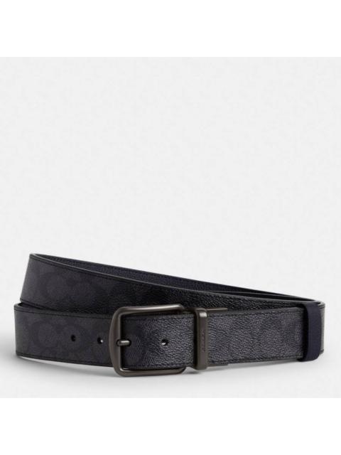 COACH Coach Signature Buckle Cut-To-Size Reversible Boxed Harness Belt