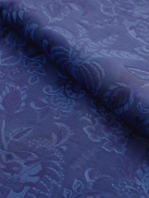 Derek Rose Men's Classic Fit Pajamas Cotton Jacquard Navy Jungle Paisley Pattern