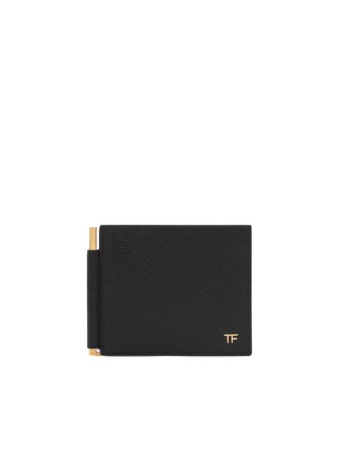 TOM FORD SMALL GRAIN LEATHER MONEY CLIP WALLET