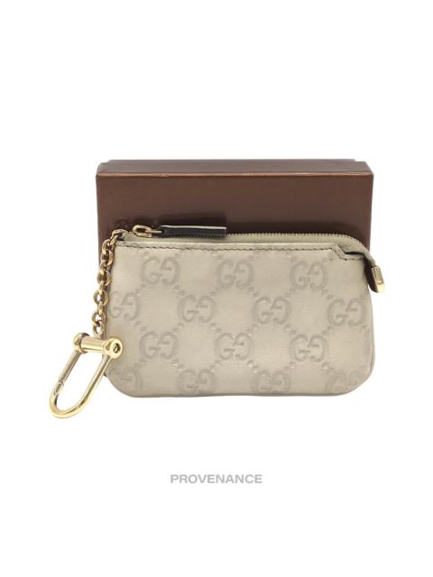 Gucci Key Pouch Cles - Ivory GG Guccissima Leather
