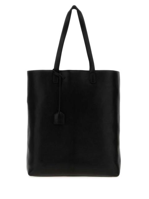 SAINT LAURENT Saint Laurent Men Black Leather Shopping Bag