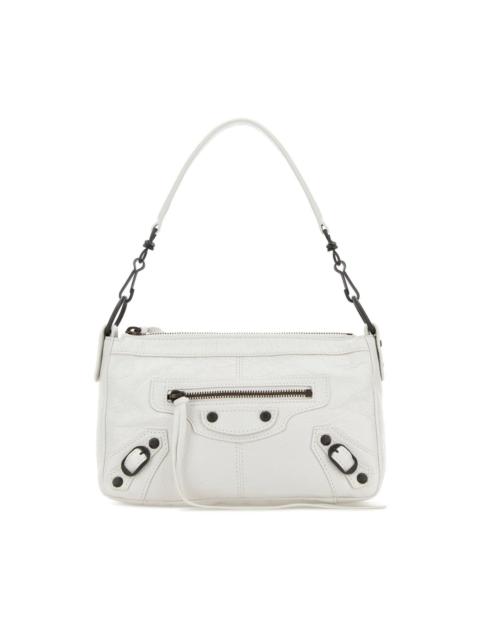 BALENCIAGA BALENCIAGA Le City Moto Mini $1750 Optic White Shoulder Bag