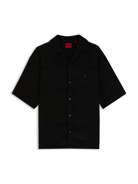 HUGO OVERSIZE-FIT SHIRT WITH STACKED LOGO