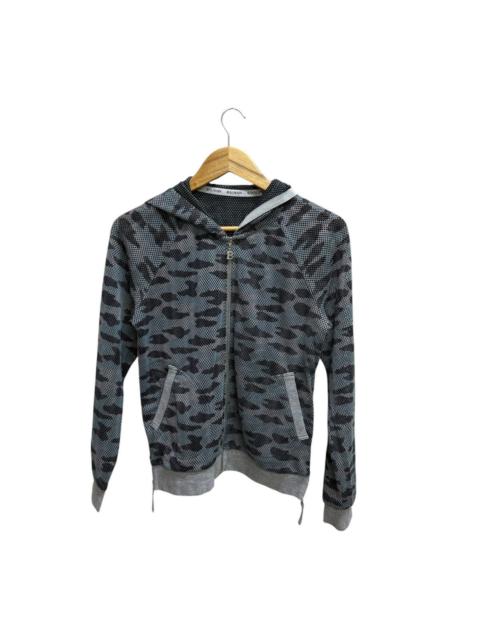 Balmain Balmain Paris Ishikawa Design Camo Hoodie Zip Up Sweater
