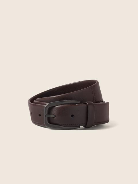 ZEGNA DARK BROWN LEATHER BELT