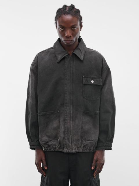 ssstein Black Faded Cotton Workwear Jacket