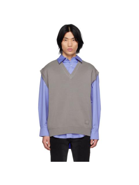 Wooyoungmi Gray V-Neck Vest