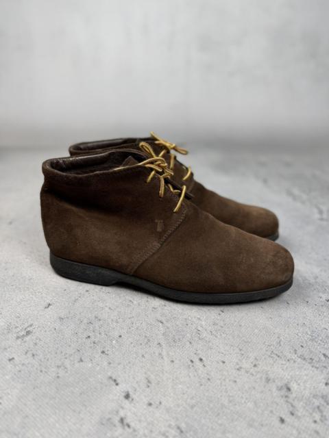 Tod's Vintage Tod's Suede Desert Boots Brown Leather Sole Casual