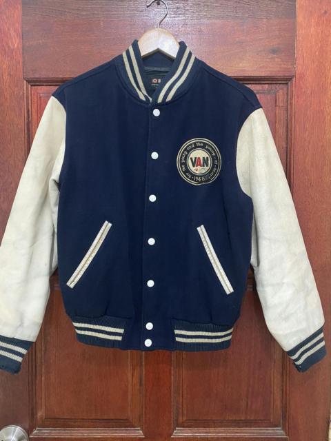 Other Designers Leather × Vintage - Vintage Varsity Jacket Van Jac Touch Down American Football