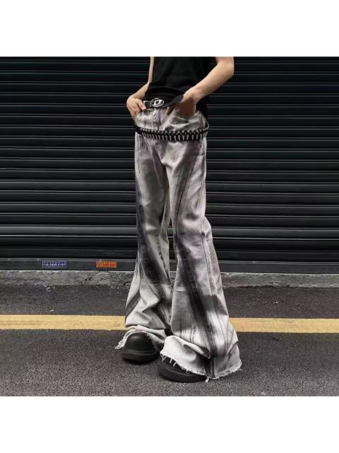 Other Designers Y2k Washed Gradient Hombre Loose Flared Jeans Trousers
