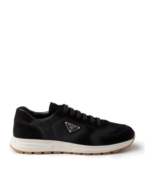 Prada PRAX SUEDE AND RE-NYLON SNEAKERS