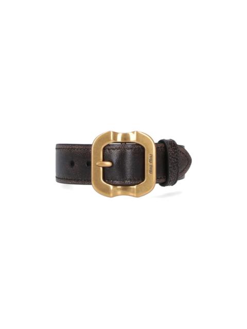 Miu Miu LEATHER BRACELET WITH BUCKLE