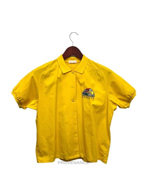 BALENCIAGA Balenciaga Sports Embroidered Bowling Shirt - Yellow M