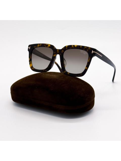 TOM FORD NEW TOM FORD SARI TF690F 52H POLARIZED HAVANA WOMEN FT0690
