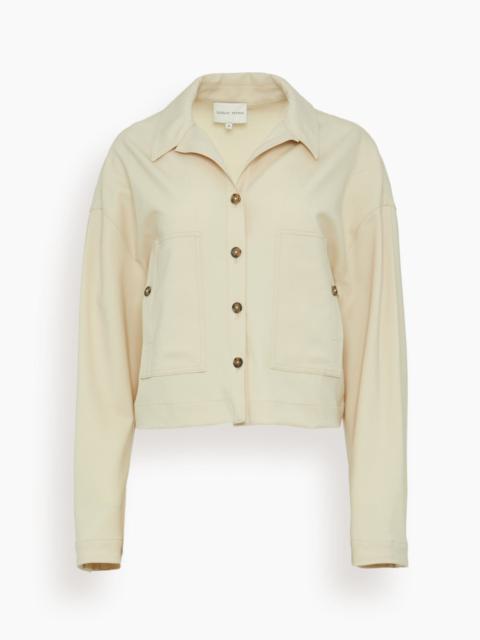 Loulou de Saison Boxy Shirt in Chiffon Beige
