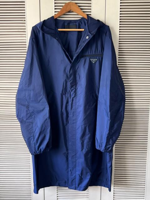 Prada Prada Blue Nylon Triangle Logo Jacket