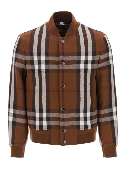 Burberry Bomber Jacket With Burberry Check Motif Men