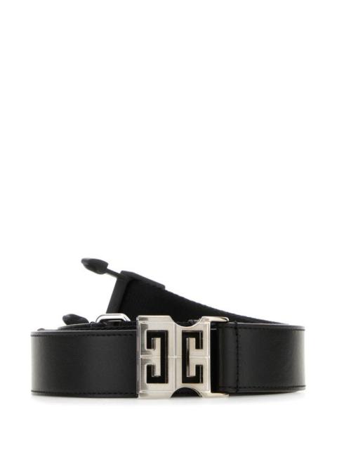 Givenchy Man Black Leather And Fabric Belt