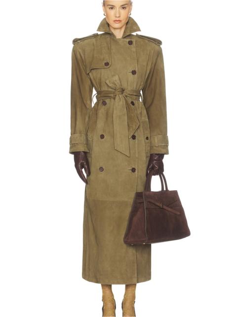 HELSA Suede Trench Coat