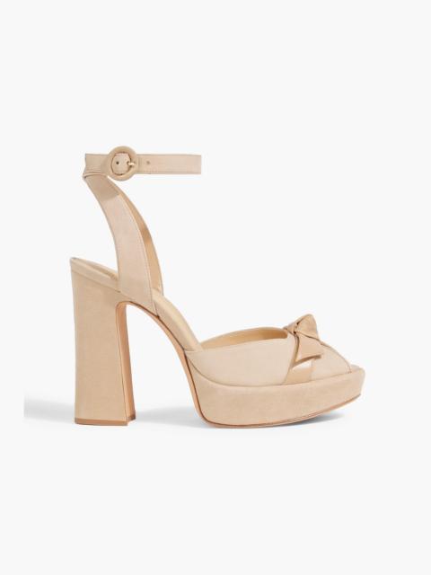 ALEXANDRE BIRMAN Peppita 120 bow-detailed suede platform sandals
