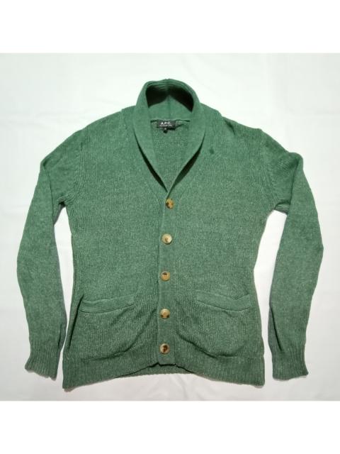 A.P.C. A.P.C Japan Rue Madame Paris Green Knitwear Cardigan Jacket
