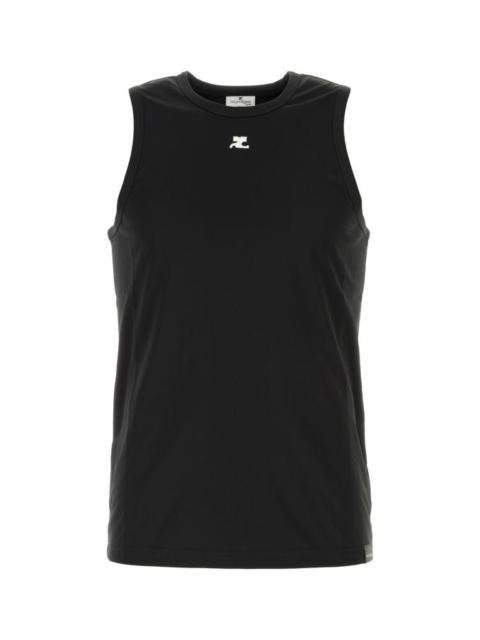 Courreges Man Black Polyester Tank Top