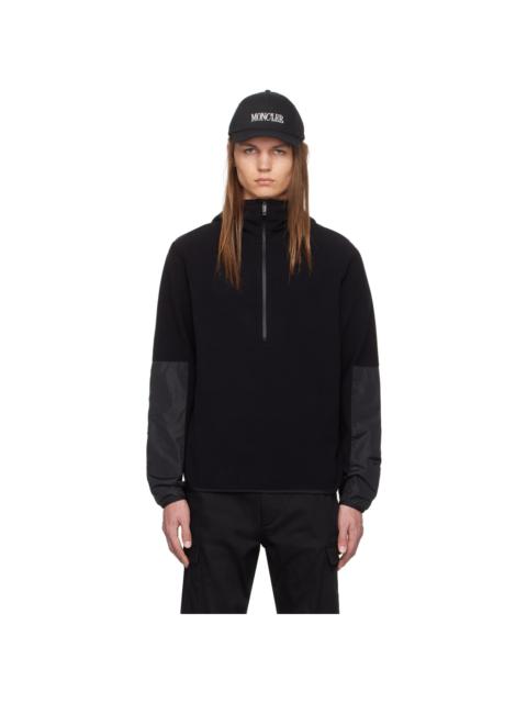 Moncler Black Half-Zip Hoodie