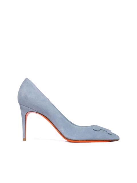 Santoni 85mm Sibille suede heeled pumps