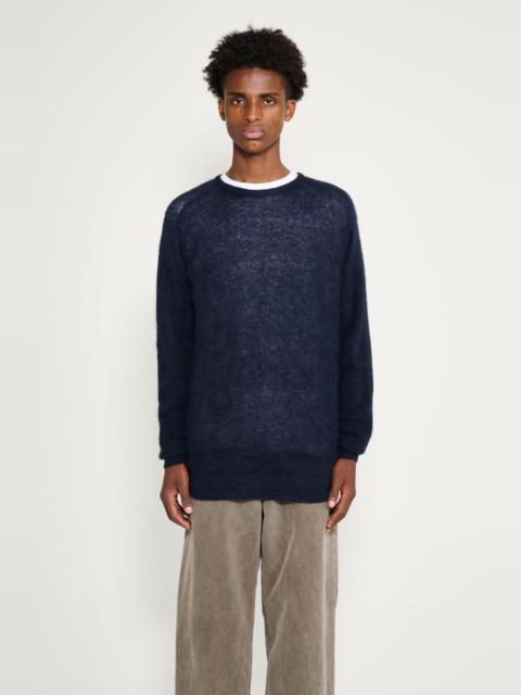 AURALEE AURALEE BABY SURI ALPACA SHEER KNIT P/O NAVY