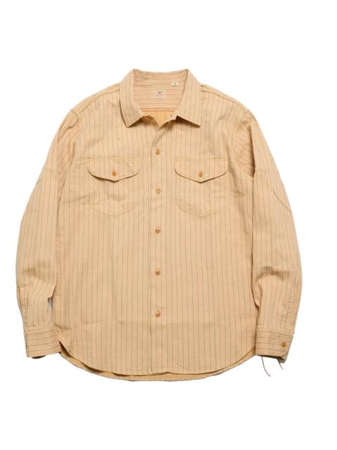 SUGAR CANE COKE STRIPE L/S WORK SHIRT - SC28652