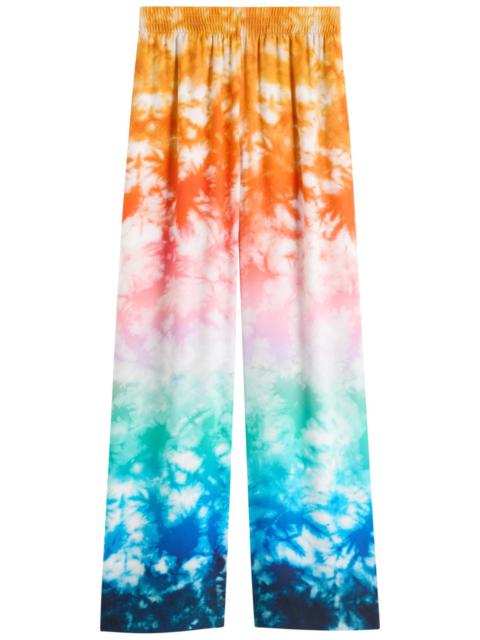 Casablanca Logo-monogrammed Printed Silk Trousers