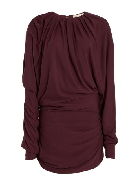 KALLMEYER Rickie Ruched Mini Dress burgundy