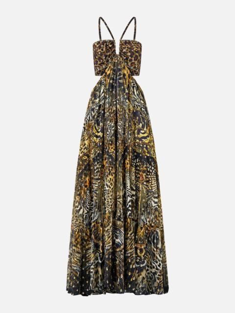 CAMILLA GATHERED CUT OUT DRESS